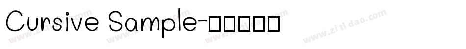 Cursive Sample字体转换